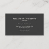 Minimalistisch modern Creative Black White Visitekaartje (Achterkant)