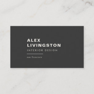 Minimalistisch modern Creative Black White Visitekaartje