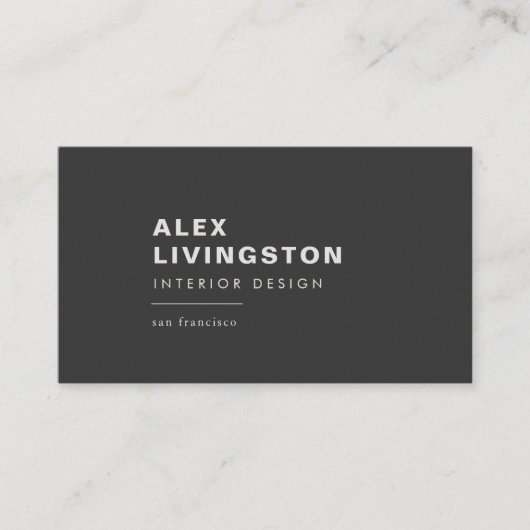 Minimalistisch modern Creative Black White Visitekaartje (Voorkant)