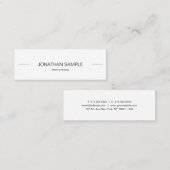 Minimalistisch modern Creative Clean Trendy Beaufu Mini Visitekaartje (Voorkant / Achterkant)