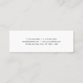 Minimalistisch modern Creative Clean Trendy Beaufu Mini Visitekaartje (Achterkant)