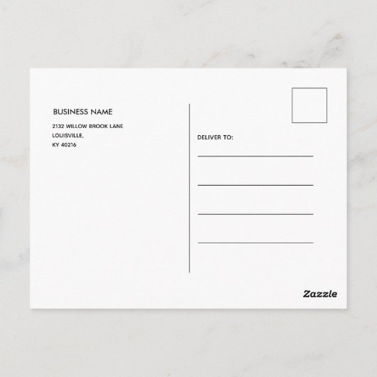Minimalistisch modern - Dank u Briefkaart (Achterkant)