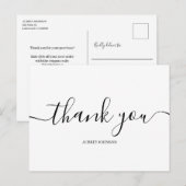 Minimalistisch modern dank u briefkaart (Voorkant / Achterkant)