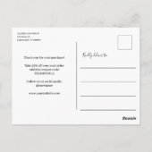 Minimalistisch modern dank u briefkaart (Achterkant)
