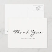 Minimalistisch modern dank u briefkaart (Voorkant / Achterkant)