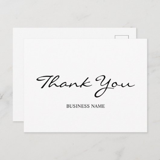 Minimalistisch modern dank u briefkaart (Voorkant / Achterkant)