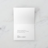 Minimalistisch modern deco-huwelijk bedankkaart (Binnen)