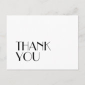 Minimalistisch modern deco-huwelijk bedankt briefkaart (Voorkant)