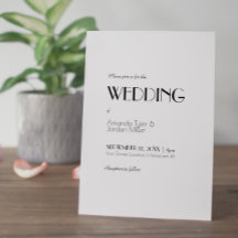 Minimalistisch modern deco-huwelijk