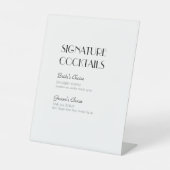 Minimalistisch modern deco-weddenschap met moderne reclamebord met voetstuk (Voorkant)