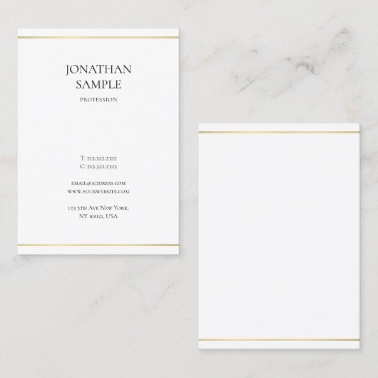 Minimalistisch modern design Creative Professional Visitekaartje (Voorkant / Achterkant)