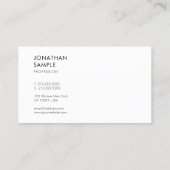 Minimalistisch modern design, elegant eenvoudig de visitekaartje (Achterkant)