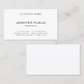 Minimalistisch modern design elegant Plain Luxury Visitekaartje (Voorkant / Achterkant)