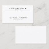 Minimalistisch modern design elegant Plain Trendy Visitekaartje (Voorkant / Achterkant)