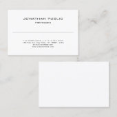 Minimalistisch modern design elegant Professional Visitekaartje (Voorkant / Achterkant)