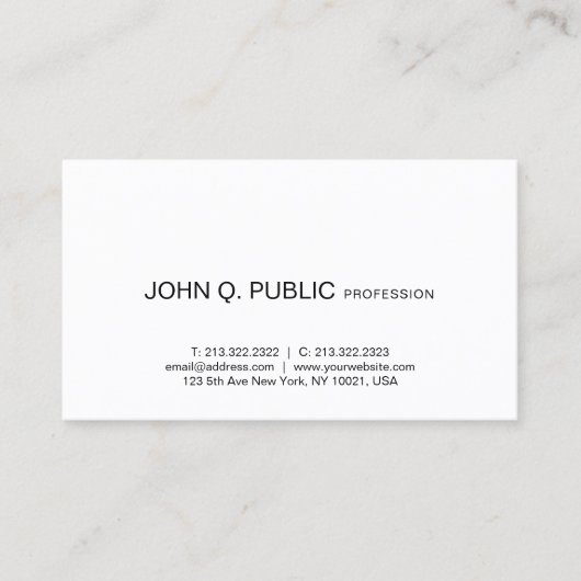 Minimalistisch modern design elegant stijlvol desi visitekaartje (Voorkant)