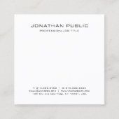 Minimalistisch modern design elegant Trendy Plain Vierkante Visitekaartje (Voorkant)