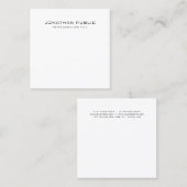 Minimalistisch modern design elegant Trendy Plain Vierkante Visitekaartje (Voorkant / Achterkant)