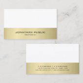 Minimalistisch modern design Gold look Plain Trend Visitekaartje (Voorkant / Achterkant)
