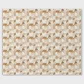 Minimalistisch modern design met beige tinten cadeaupapier (Vlak)