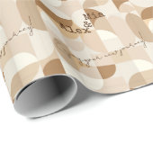 Minimalistisch modern design met beige tinten cadeaupapier (Rol Hoek)