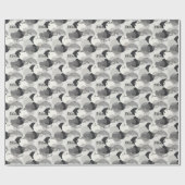 Minimalistisch modern design met monochrome cirkel cadeaupapier (Vlak)