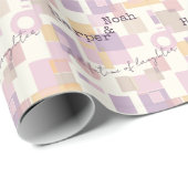 Minimalistisch modern design met pastelblokken cadeaupapier (Rol Hoek)