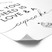 Minimalistisch Modern Dessert Cupcake Trouwbord Poster (Hoek)