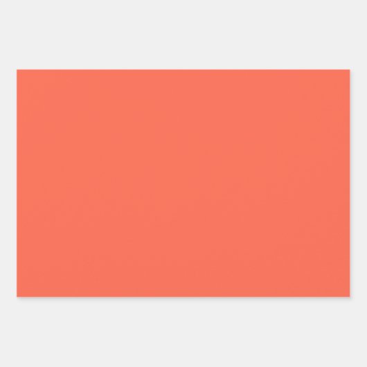 Minimalistisch modern diep Sinaasappel Inpakpapier Vel (Voorkant 2)