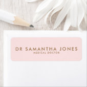 Minimalistisch Modern Doctor Professional Roze Etiket (Insitu)