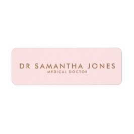 Minimalistisch Modern Doctor Professional Roze Etiket