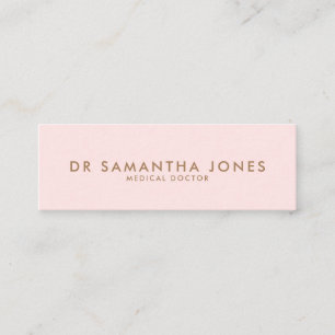 Minimalistisch Modern Doctor Professional Roze Mini Visitekaartje