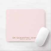 Minimalistisch Modern Doctor Professional Roze Muismat (Met muis)