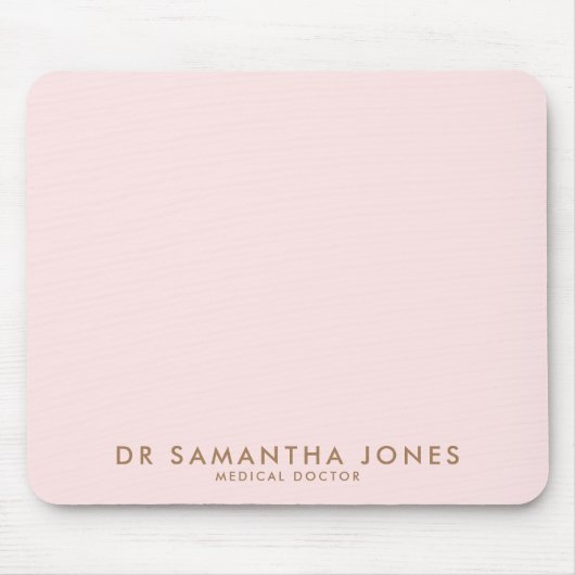 Minimalistisch Modern Doctor Professional Roze Muismat (Voorkant)