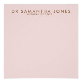 Minimalistisch Modern Doctor Professional Roze Perfect Poster