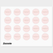 Minimalistisch Modern Doctor Professional Roze Ronde Sticker (Vel)