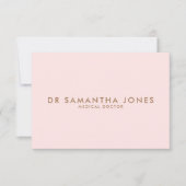 Minimalistisch Modern Doctor Professional Roze RSVP Kaartje (Voorkant)