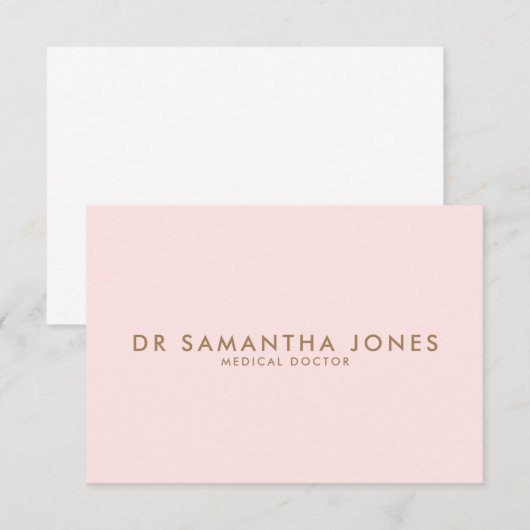Minimalistisch Modern Doctor Professional Roze RSVP Kaartje (Voorkant / Achterkant)