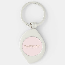 Minimalistisch Modern Doctor Professional Roze Sleutelhanger