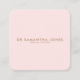 Minimalistisch Modern Doctor Professional Roze Vierkante Visitekaartje