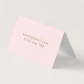 Minimalistisch Modern Doctor Professional Roze Visitekaartje (Achterkant)