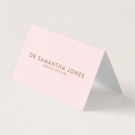 Minimalistisch Modern Doctor Professional Roze Visitekaartje