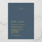 Minimalistisch modern donkerbruin bruinbruin bruin folie uitnodiging (Voorkant)