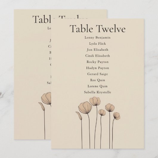 Minimalistisch modern droogschema op de vloer kaart (Voorkant / Achterkant)