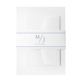 minimalistisch modern dubbel monogram trouwen uitnodigingen wikkel