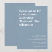 Minimalistisch Modern Eenvoudig Baby shower Stoffi Kaart (Voorkant / Achterkant)