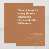 Minimalistisch Modern Eenvoudig Baby shower Terrac Kaart (Voorkant / Achterkant)