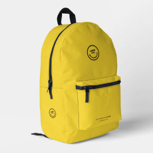 Minimalistisch Modern Eenvoudig Bedrijf Logo Geel Bedrukte Rugzak