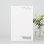 Minimalistisch Modern Eenvoudig Briefpapier (Staand voorkant)