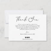 Minimalistisch Modern Eenvoudig Elegant Business Bedankkaart (Voorkant)